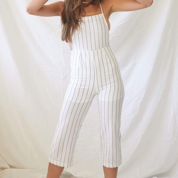 emory park Pants - emory park overalls | vertical stripes | size small